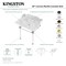 Kingston Brass 30 Carrara Marble Console Sink with Acrylic Legs, Marble WhiteMatte Black LMS3030MASQ0 - alternate 3